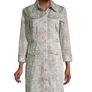 Emilia Snake-Print Shirtdress